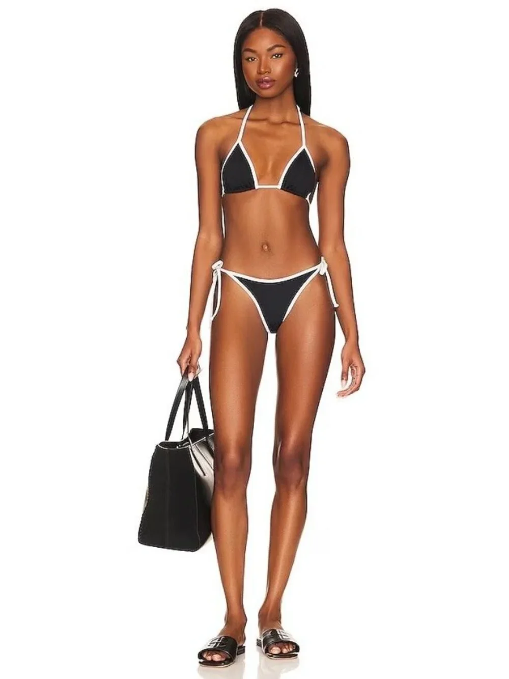 LSPACE Levy Classic Bikini Bottoms in Black Medium Womens Swim